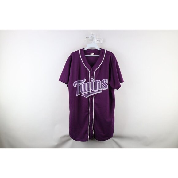 Vtg Mens Medium Spell Out Prince Artist Minnesota Twins Baseball Jersey Purple